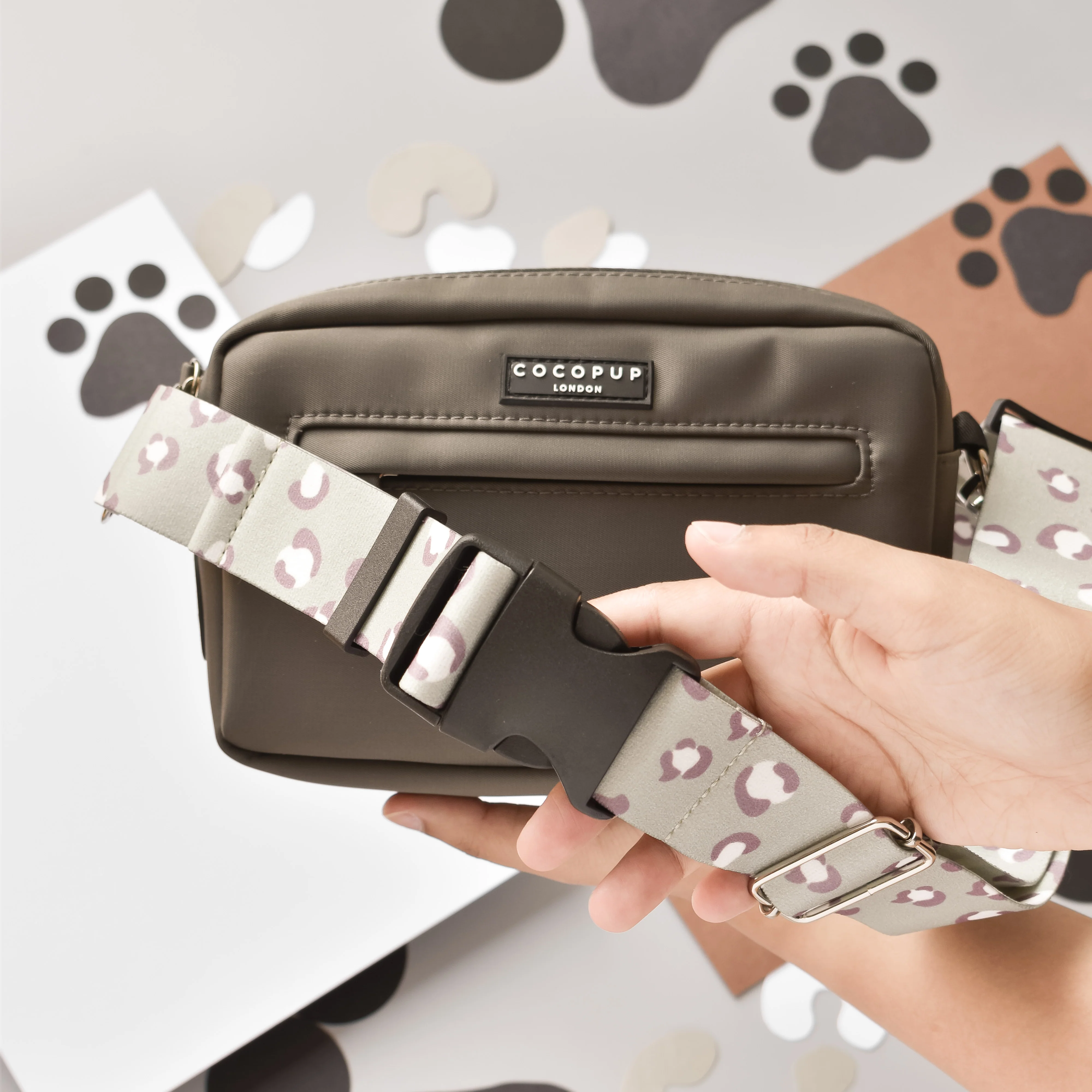 Bum Bag Strap - Sage Leopard - Image 14