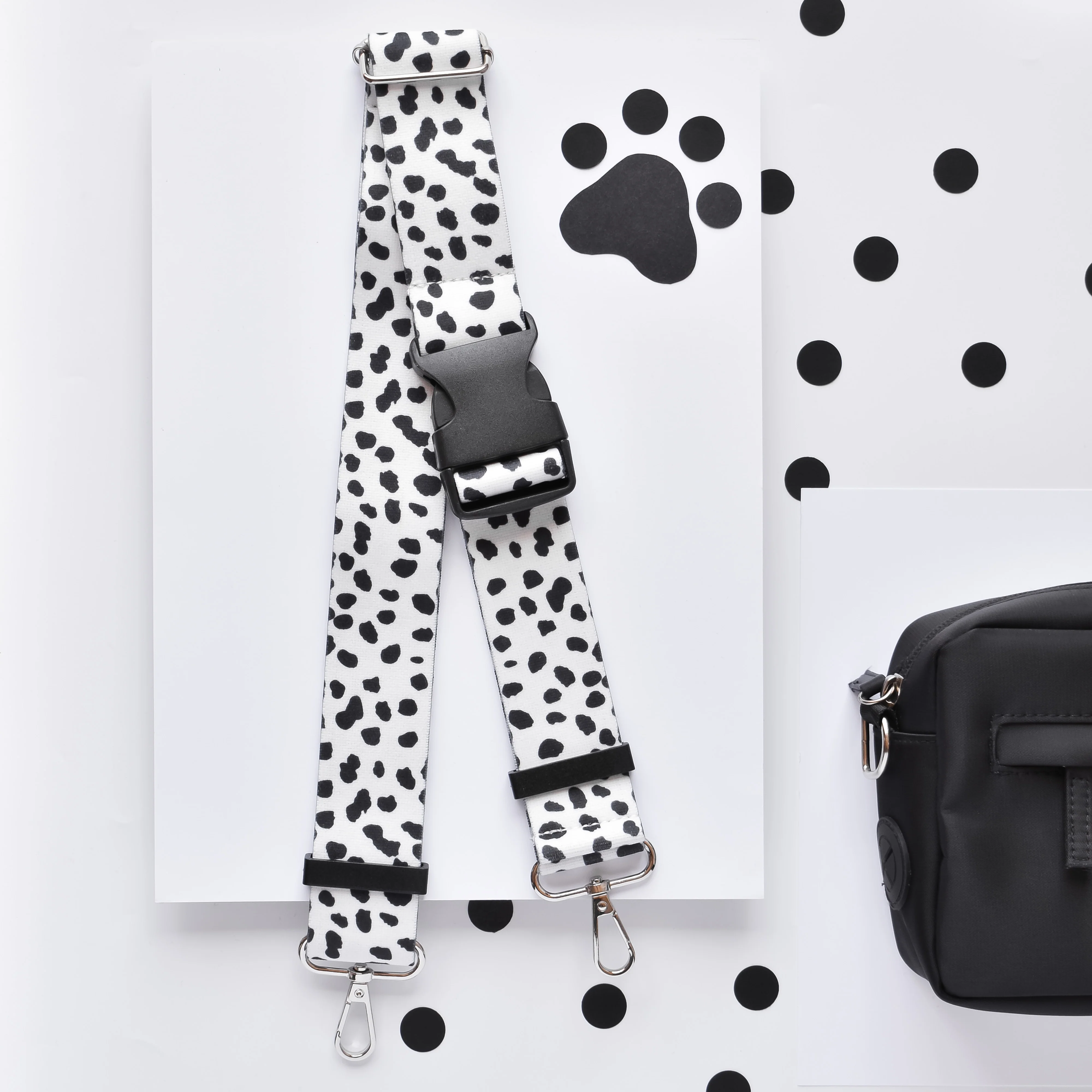 Bum Bag Strap - Monochrome Spots - Image 3