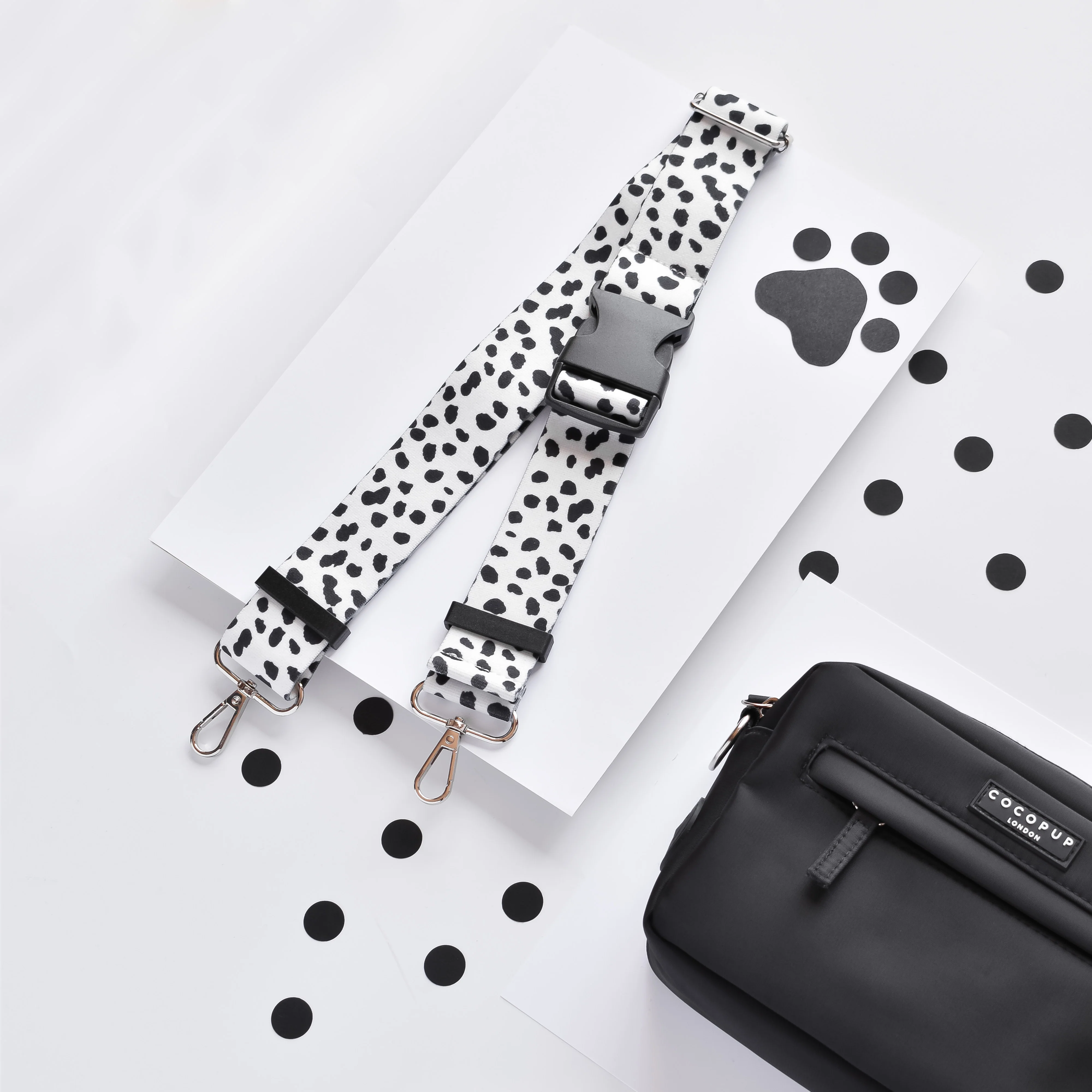 Bum Bag Strap - Monochrome Spots - Image 4
