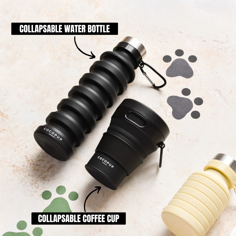 Collapsible Water Bottle - Black - Image 3