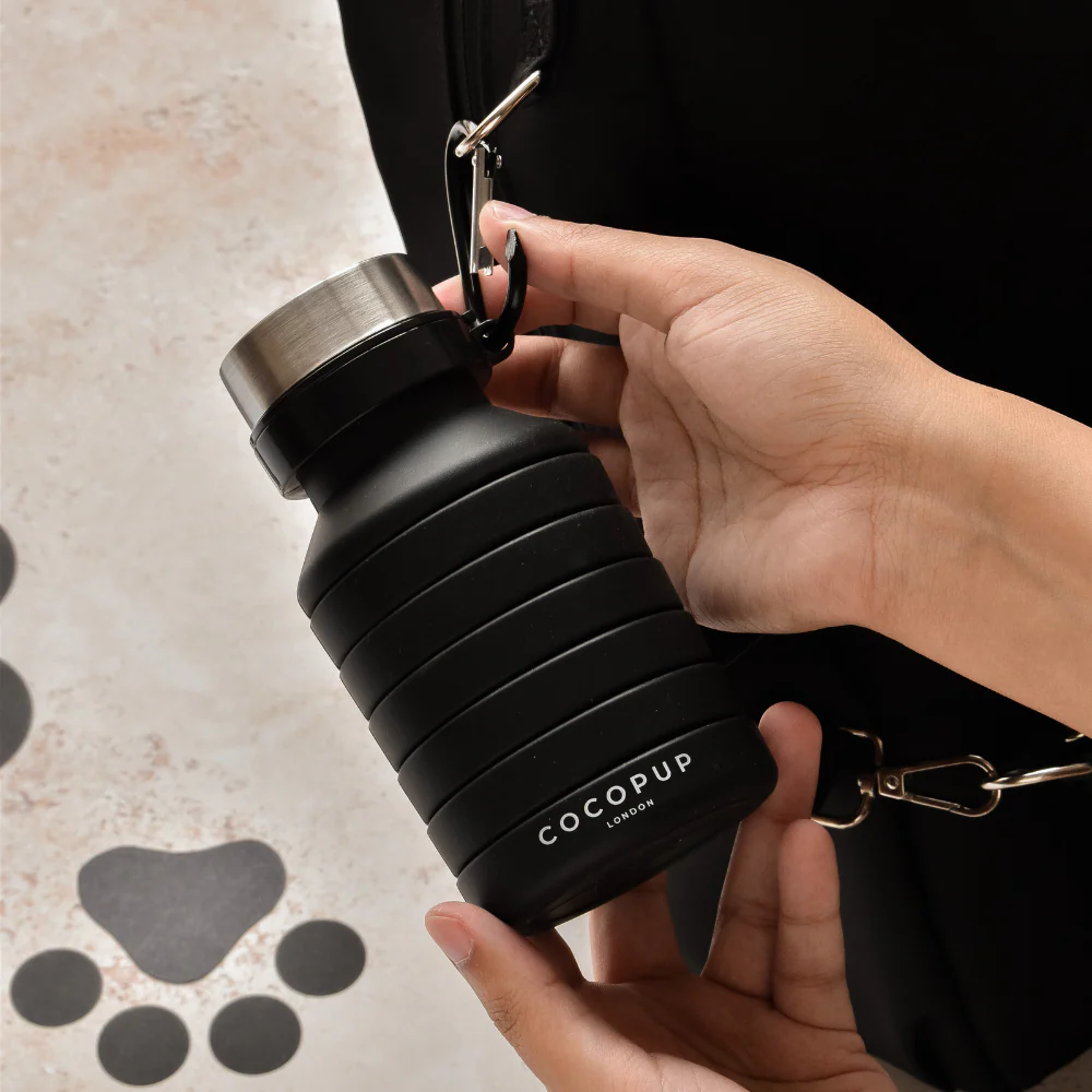 Collapsible Water Bottle - Black - Image 5