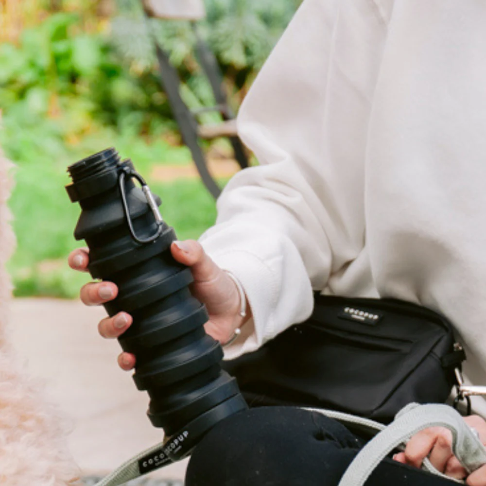 Collapsible Water Bottle - Black - Image 6