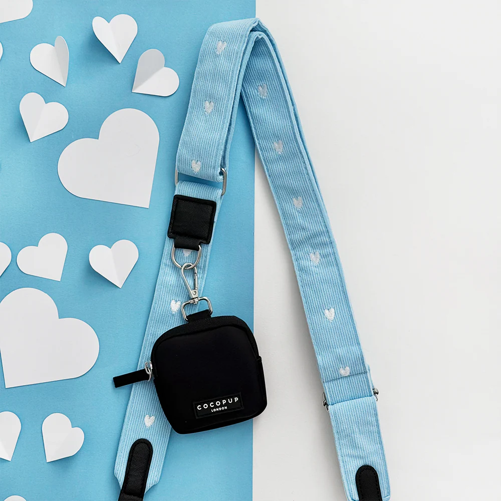 Dog Walking Bag Bundle - Blue Heartstrings Cord - Image 3