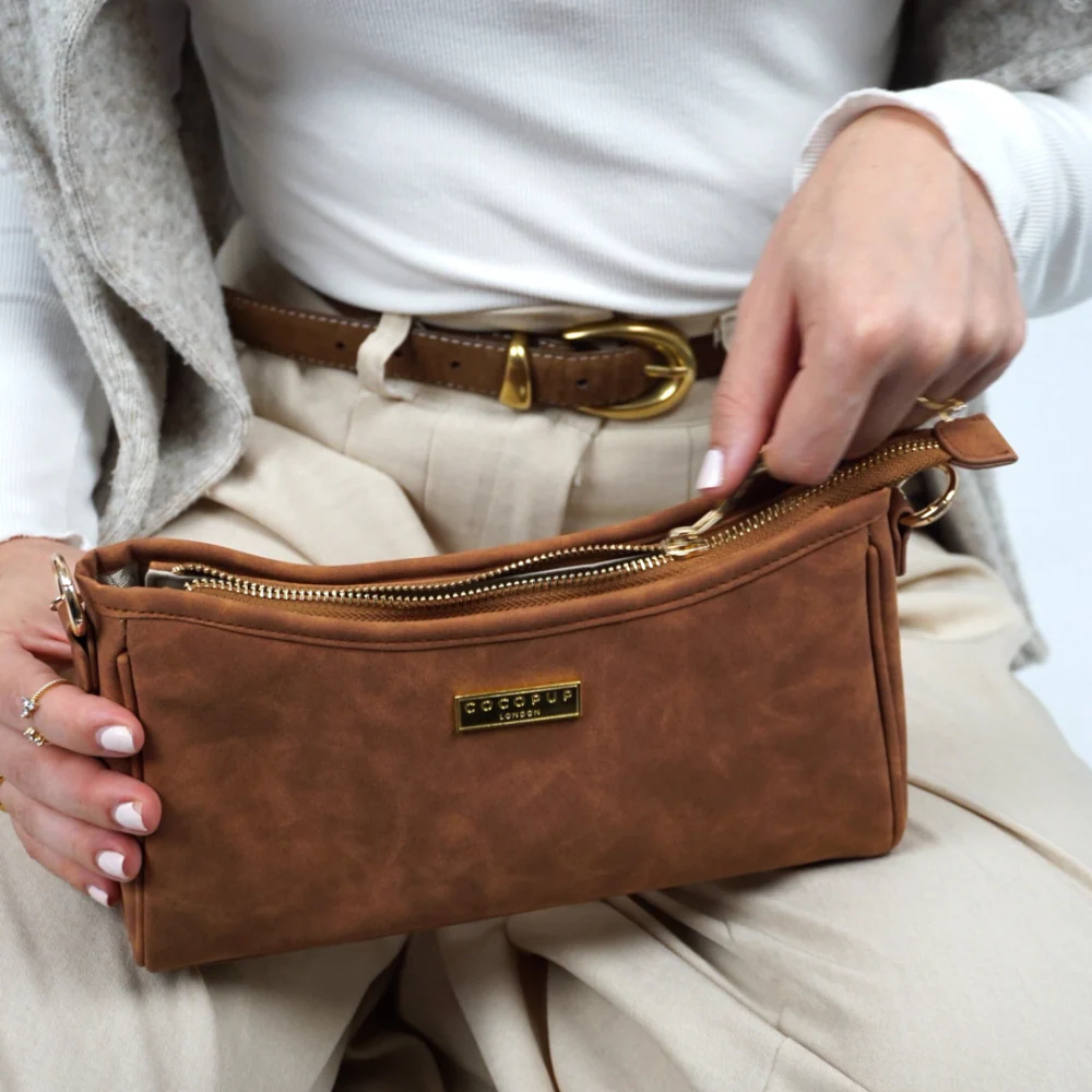 Dog Walking Bag - Tan Suedette - Image 13