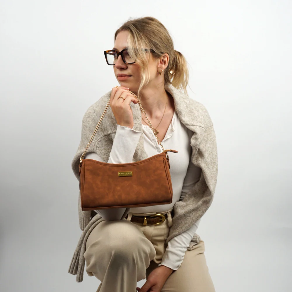 Dog Walking Bag - Tan Suedette - Image 15