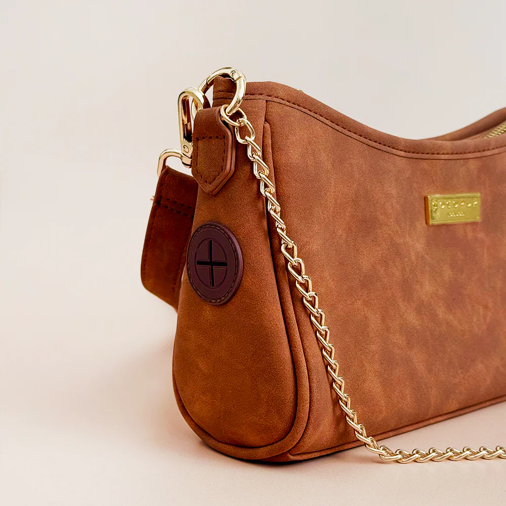 Dog Walking Bag - Tan Suedette - Image 4