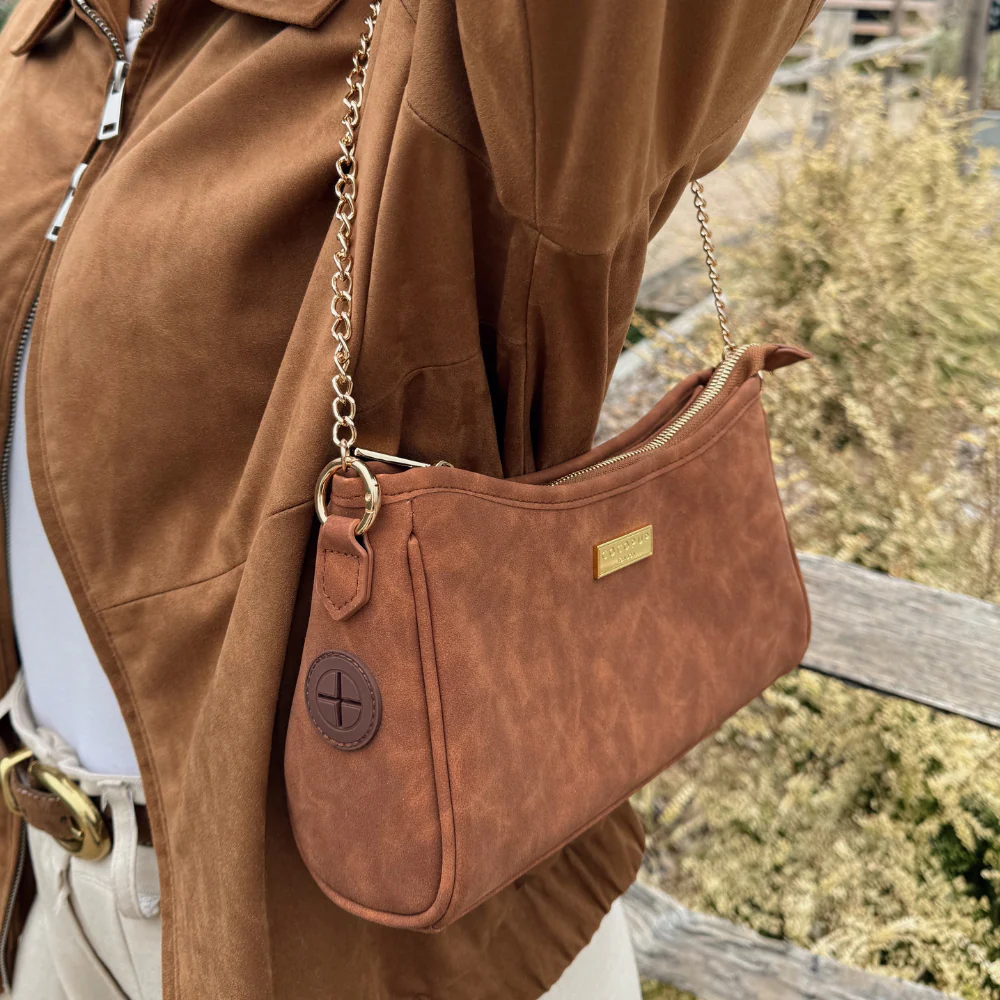 Dog Walking Bag - Tan Suedette - Image 7