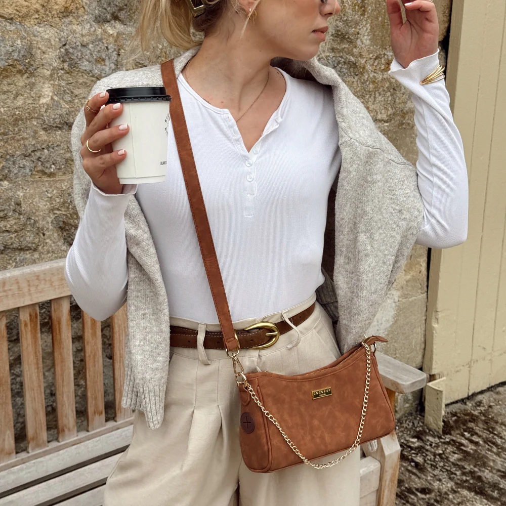 Dog Walking Bag - Tan Suedette - Image 9