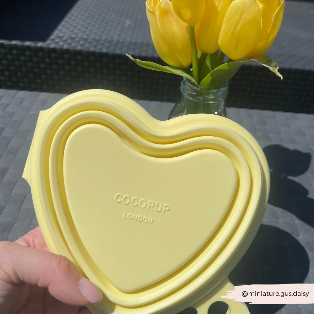 Heart Collapsible Bowl - Butter Yellow - Image 6