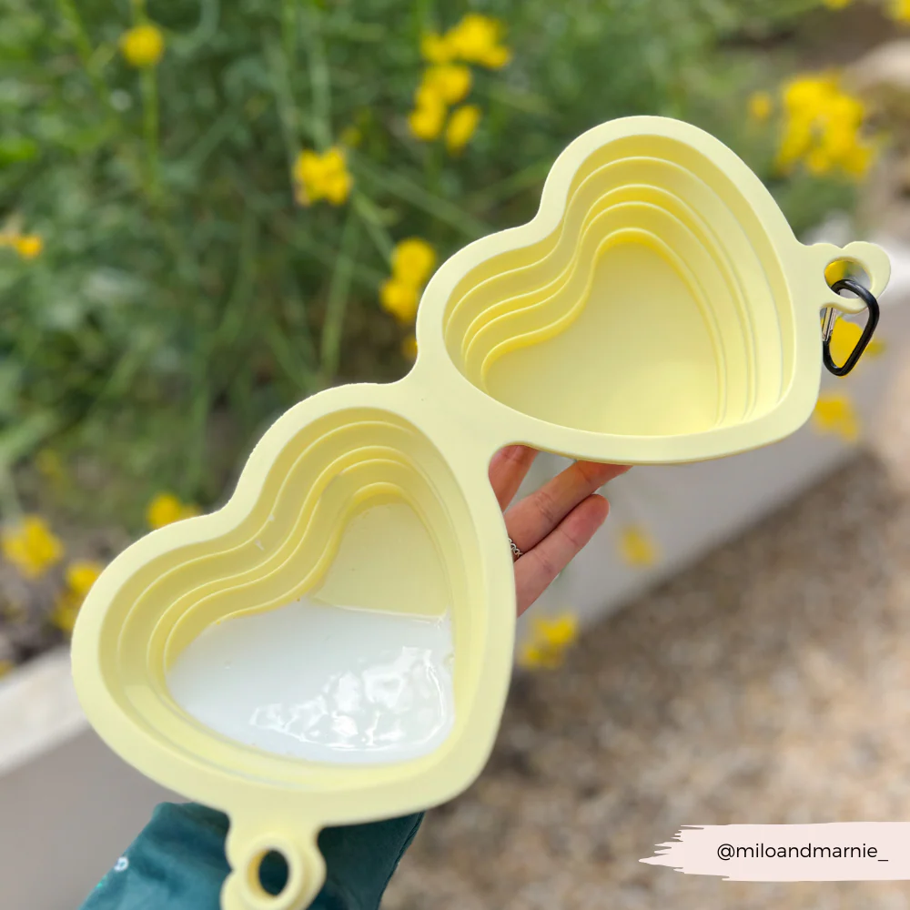 Heart Collapsible Bowl - Butter Yellow - Image 9
