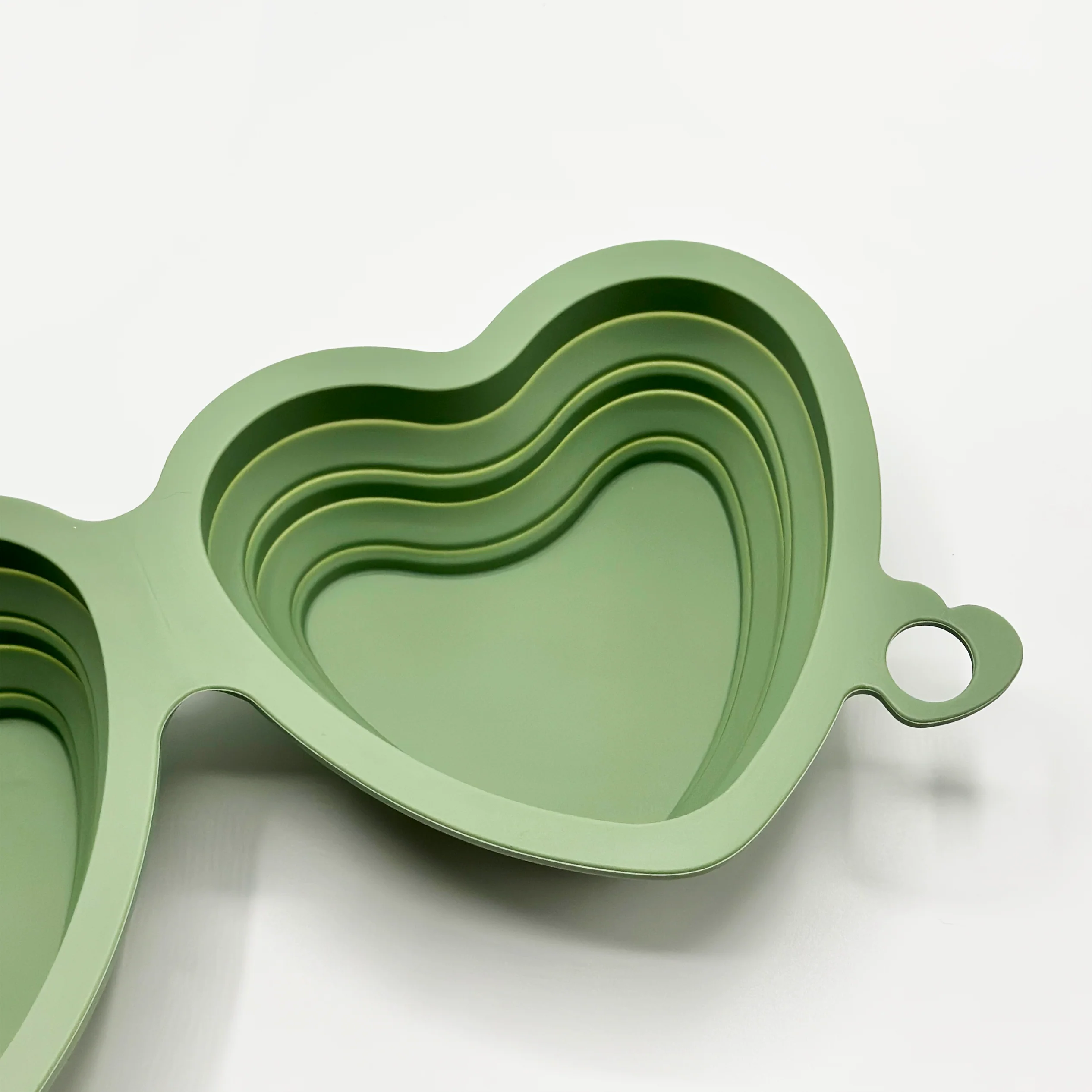 Heart Collapsible Bowl - Sage - Image 3