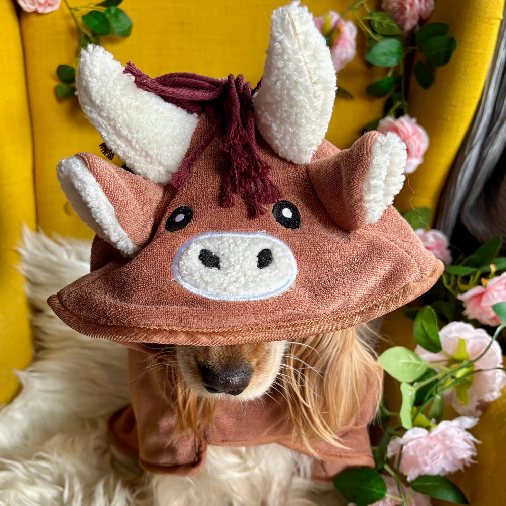 Harold the Highland Cow Drying Robe - Image 9