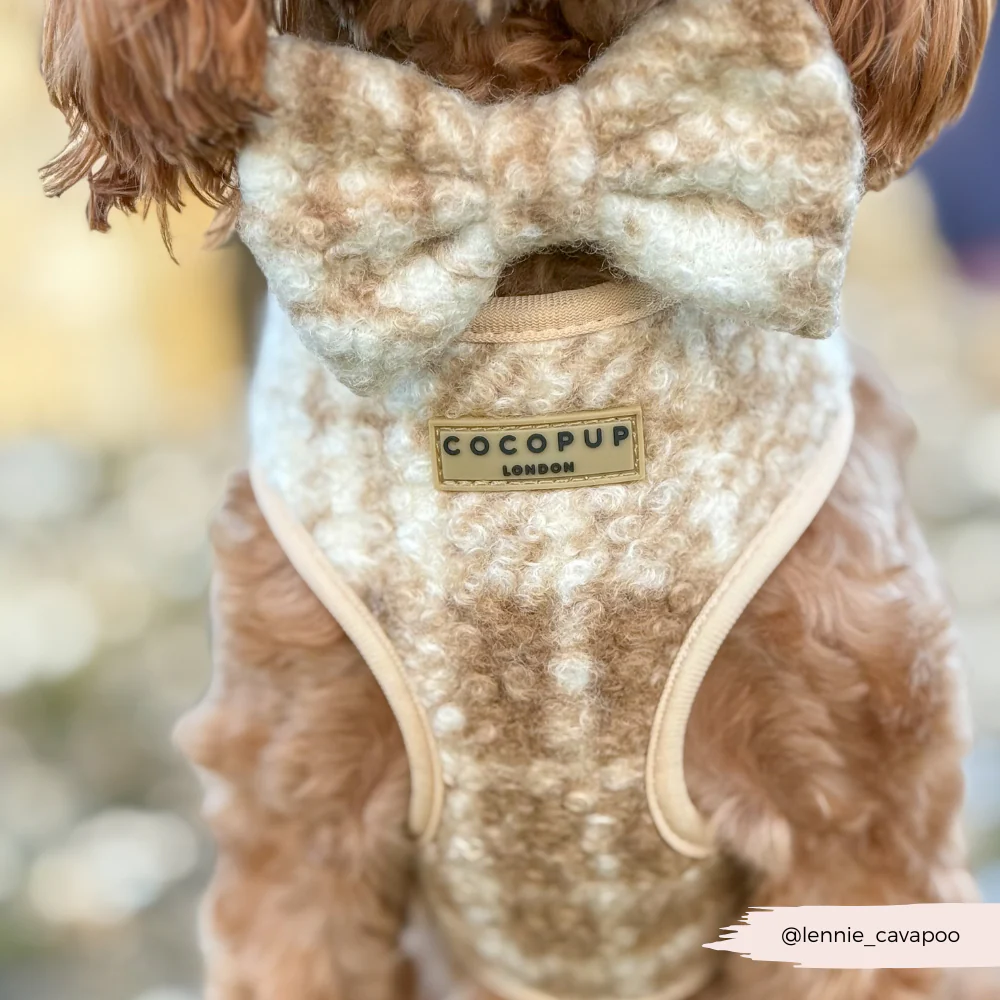 Highland Fleece Adjustable Neck HARNESS - Oatmeal - Image 4