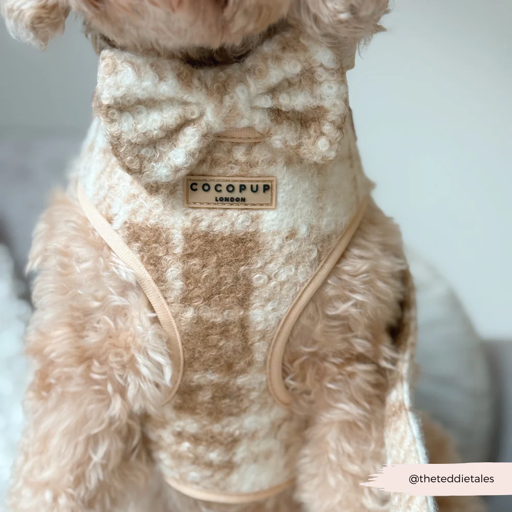 Highland Fleece Adjustable Neck HARNESS - Oatmeal - Image 9