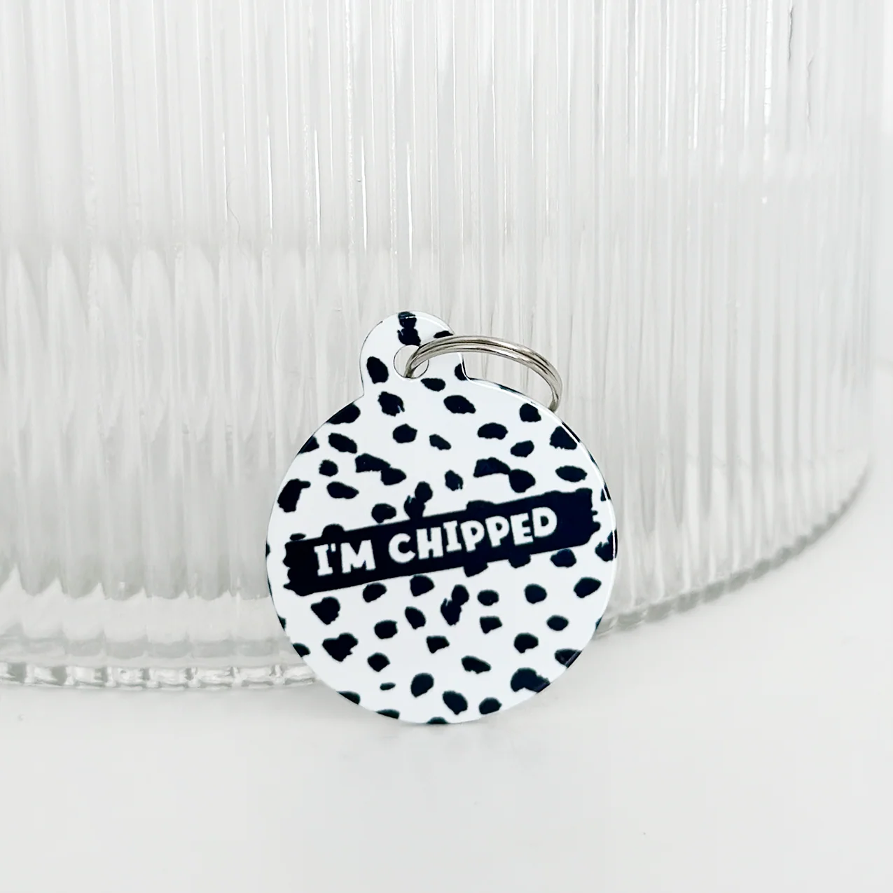 Personalised Text ID Tag - Monochrome Spots - Image 3
