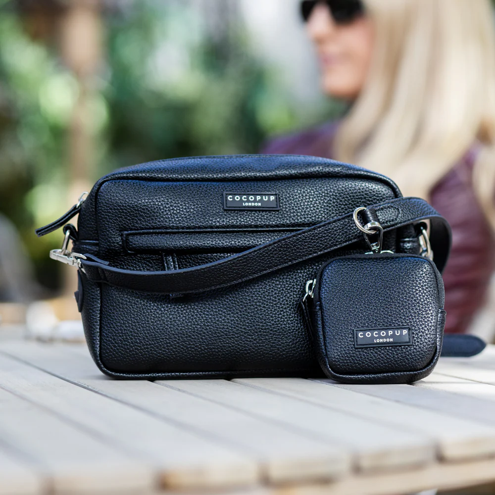 PU Leather Dog Walking Bag Bundle - Black - Image 17