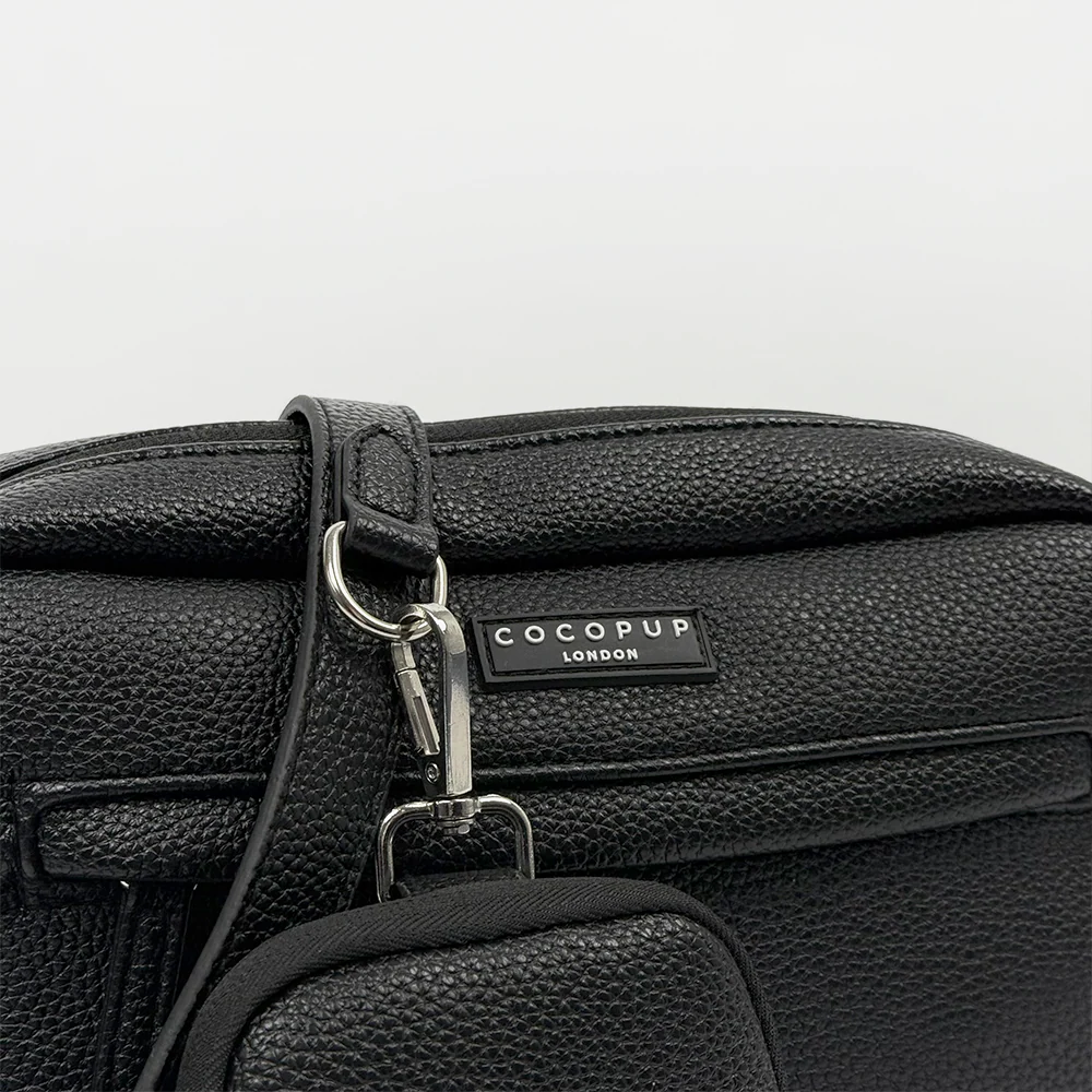 PU Leather Dog Walking Bag Bundle - Black - Image 3