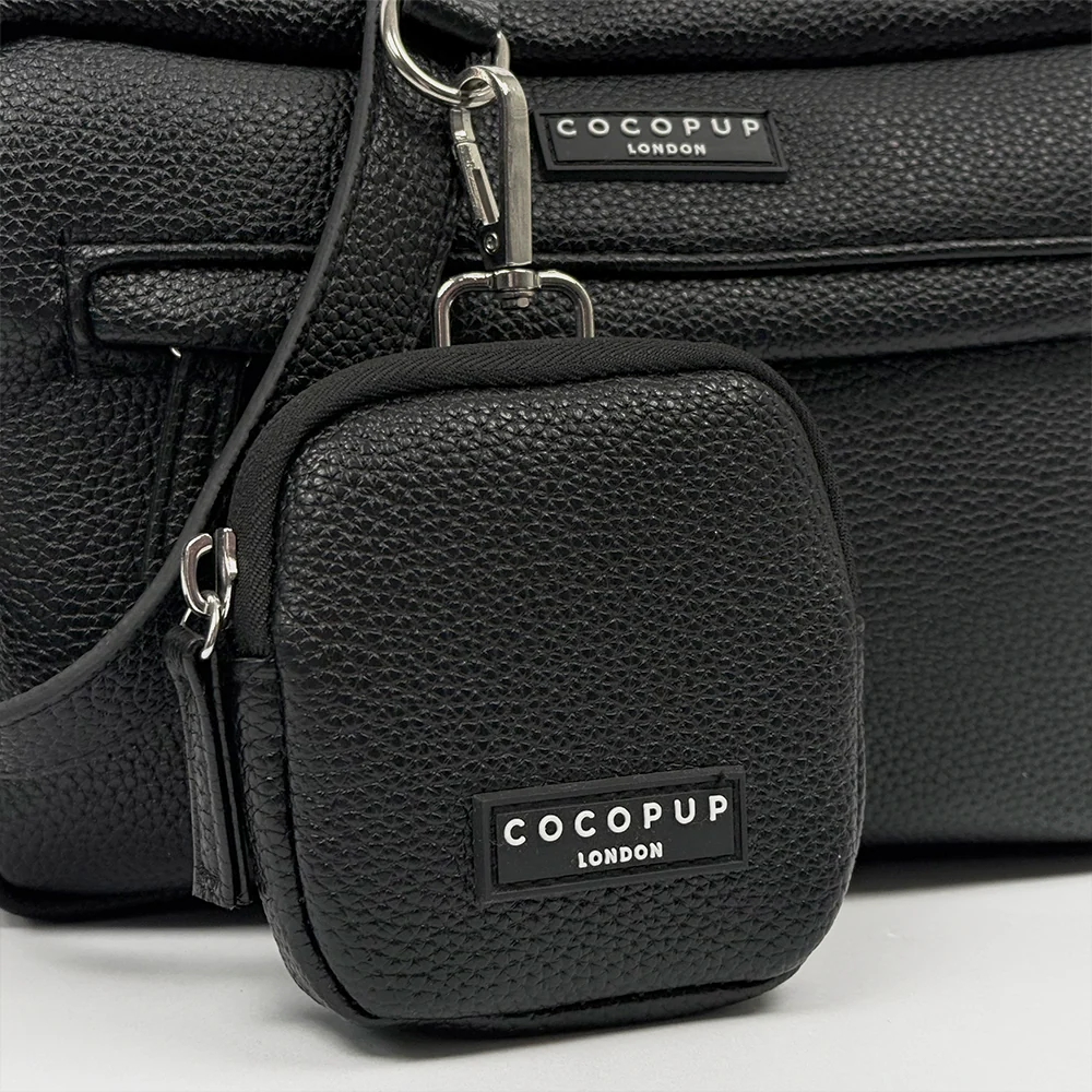 PU Leather Dog Walking Bag Bundle - Black - Image 4