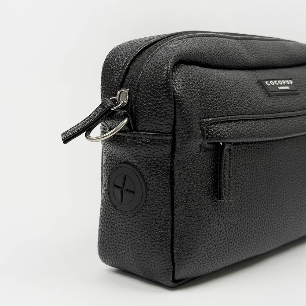 PU Leather Dog Walking Bag Bundle - Black - Image 6