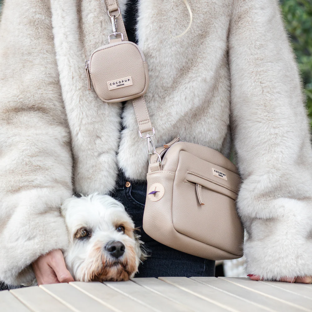 PU Leather Dog Walking Bag Bundle - Caramel - Image 10