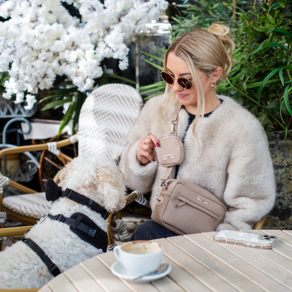 PU Leather Dog Walking Bag Bundle - Caramel - Image 12