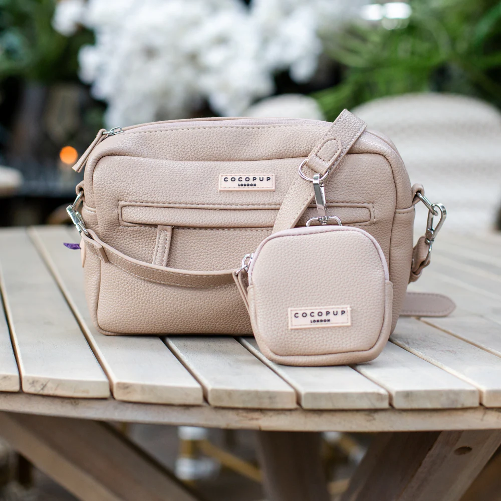 PU Leather Dog Walking Bag Bundle - Caramel - Image 7