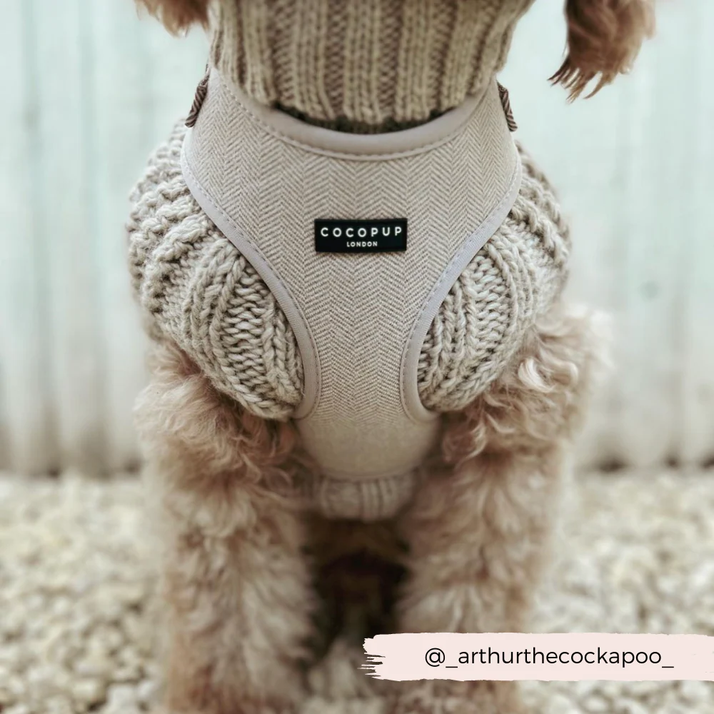 Brown Tweed Adjustable Neck HARNESS - Image 12